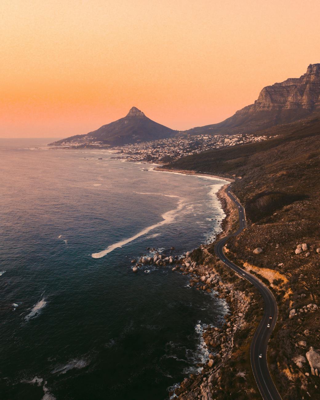 aerial view of a beach